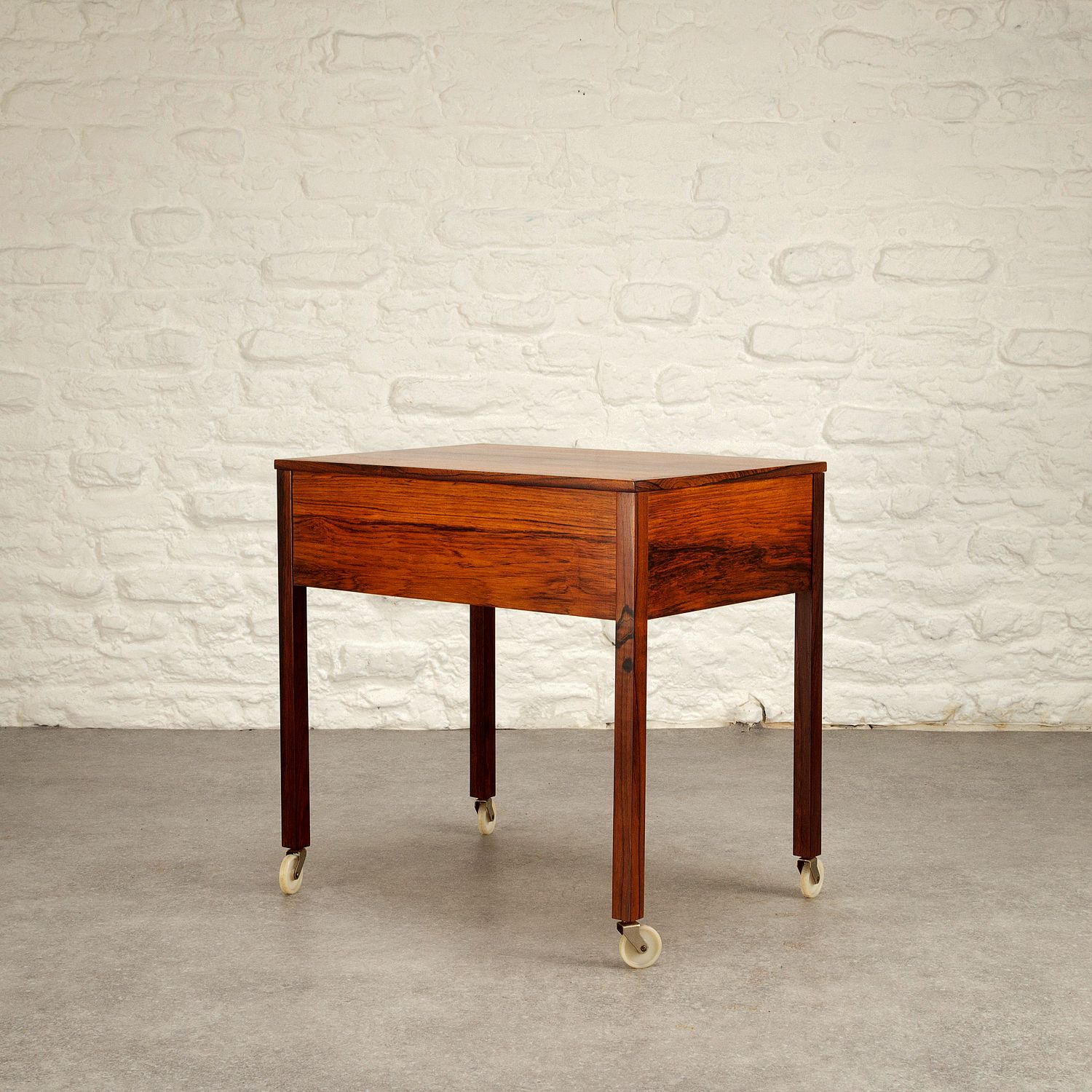 Rosewood Sewing Trolley, Sweden, 1960s photo for sale