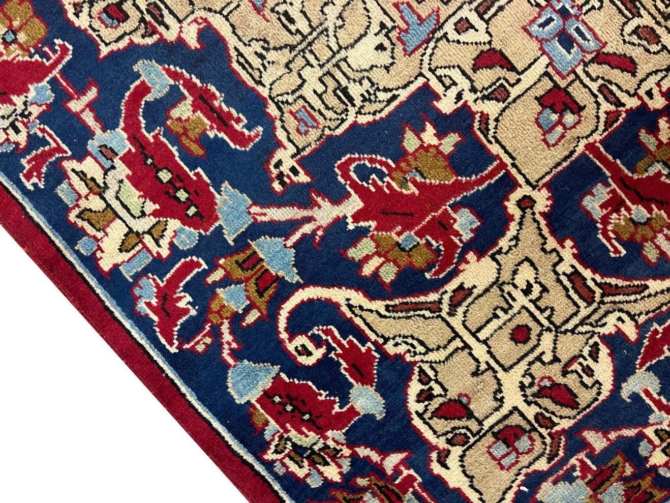 Magnificent Vintage Rug Handmade Carpet Floral Red Wool Oriental Livingroom Rug photo vinterior