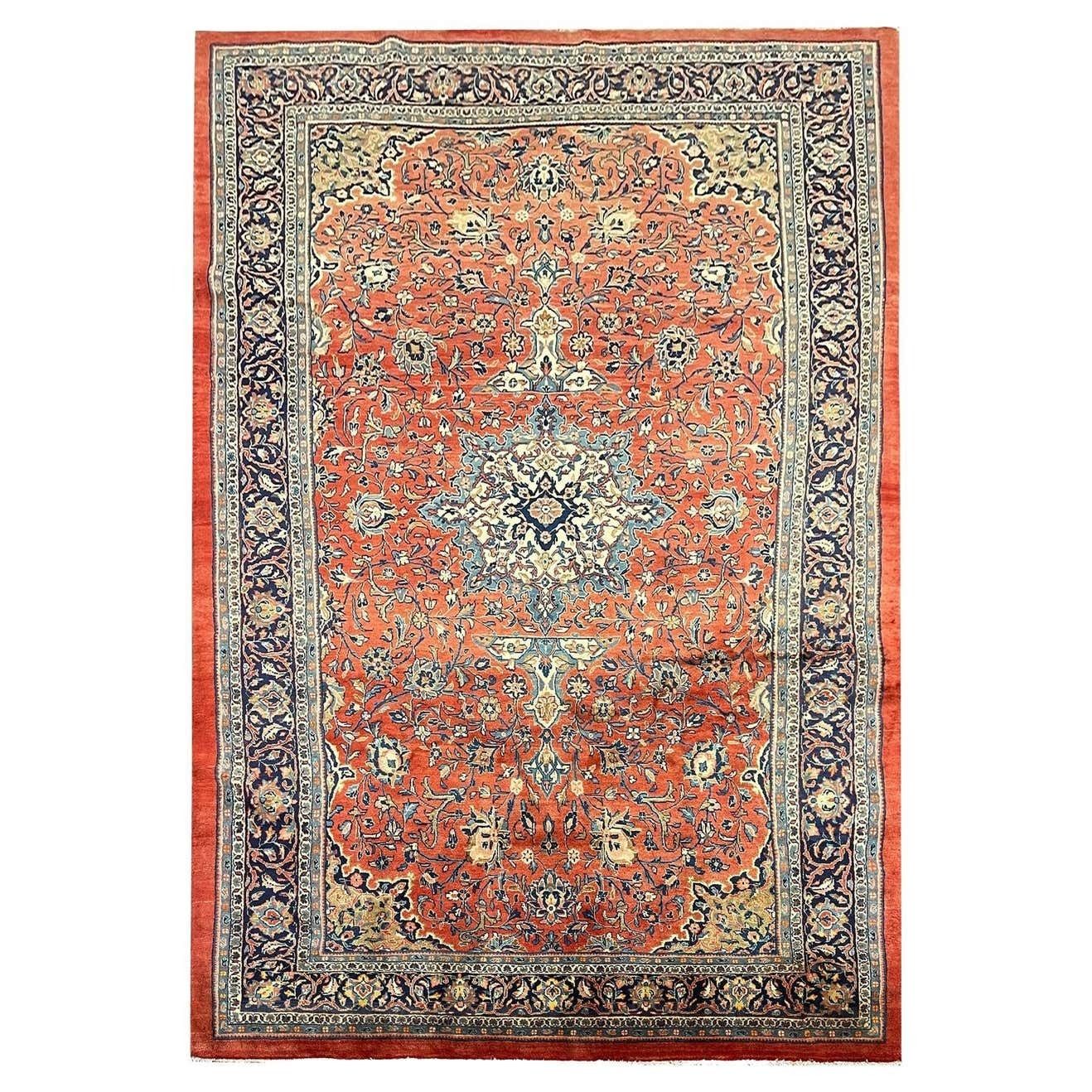 Oriental Carpet Wool Rugs Rust Large Vintage Livingroom Rugs For Sale
