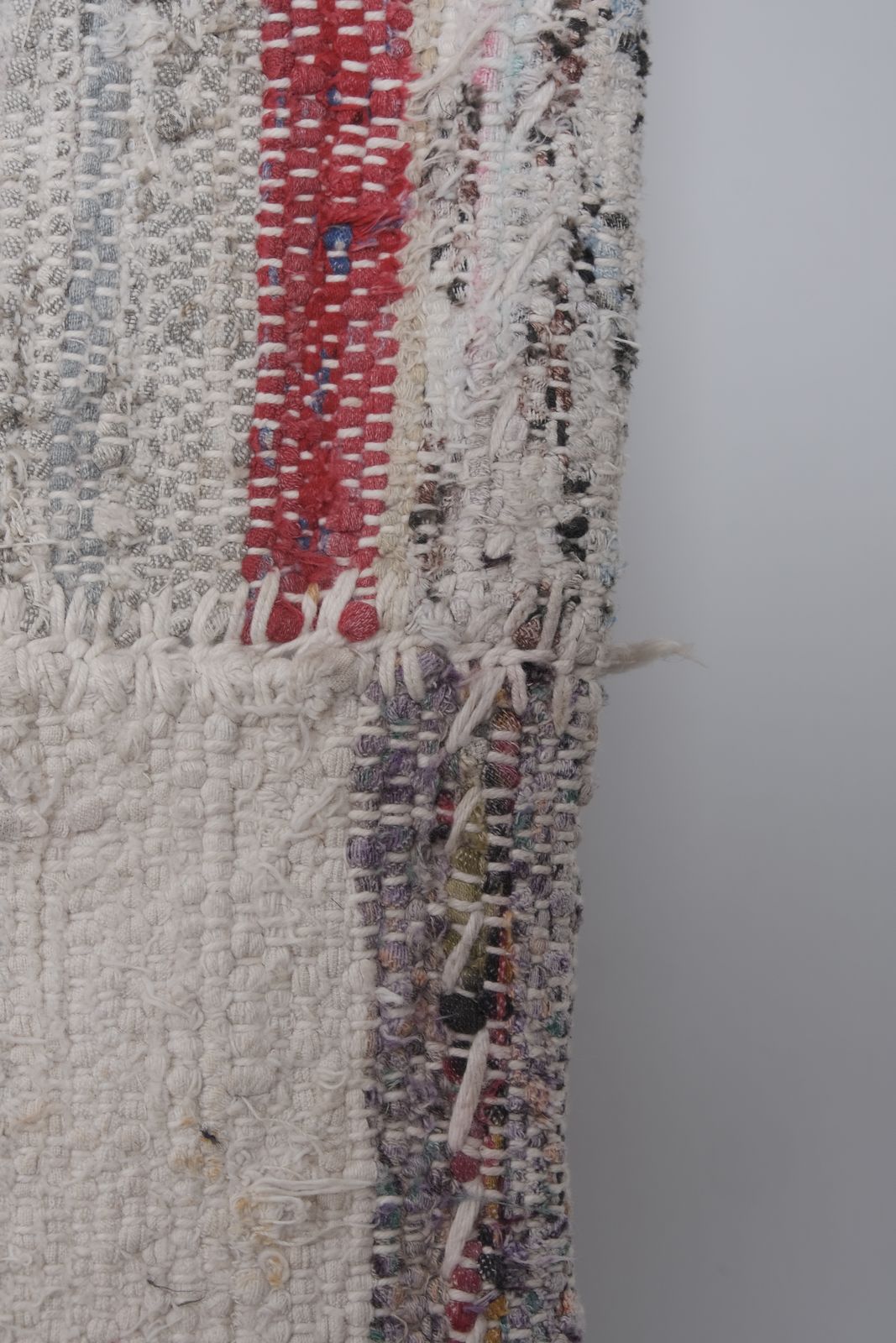 1200.0 Vintage Turkish Cotton Striped Kilim Runner Rug 8'1'' X 10'5'' photo