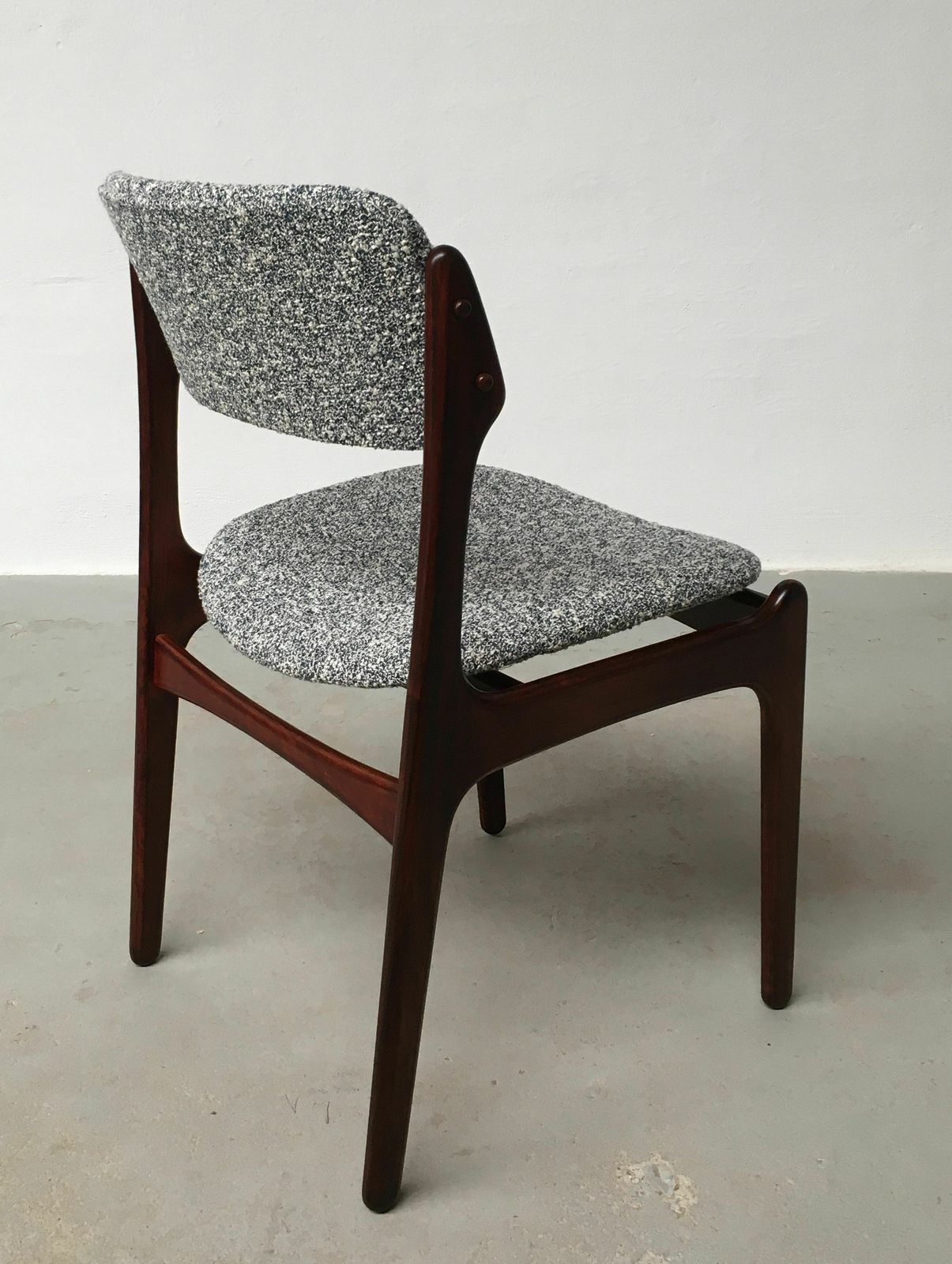 Furniture Erik Buch Set Of Ten Fully Restored Rosewood Dining Chairs Inc Custom Upholstery 1960's photo