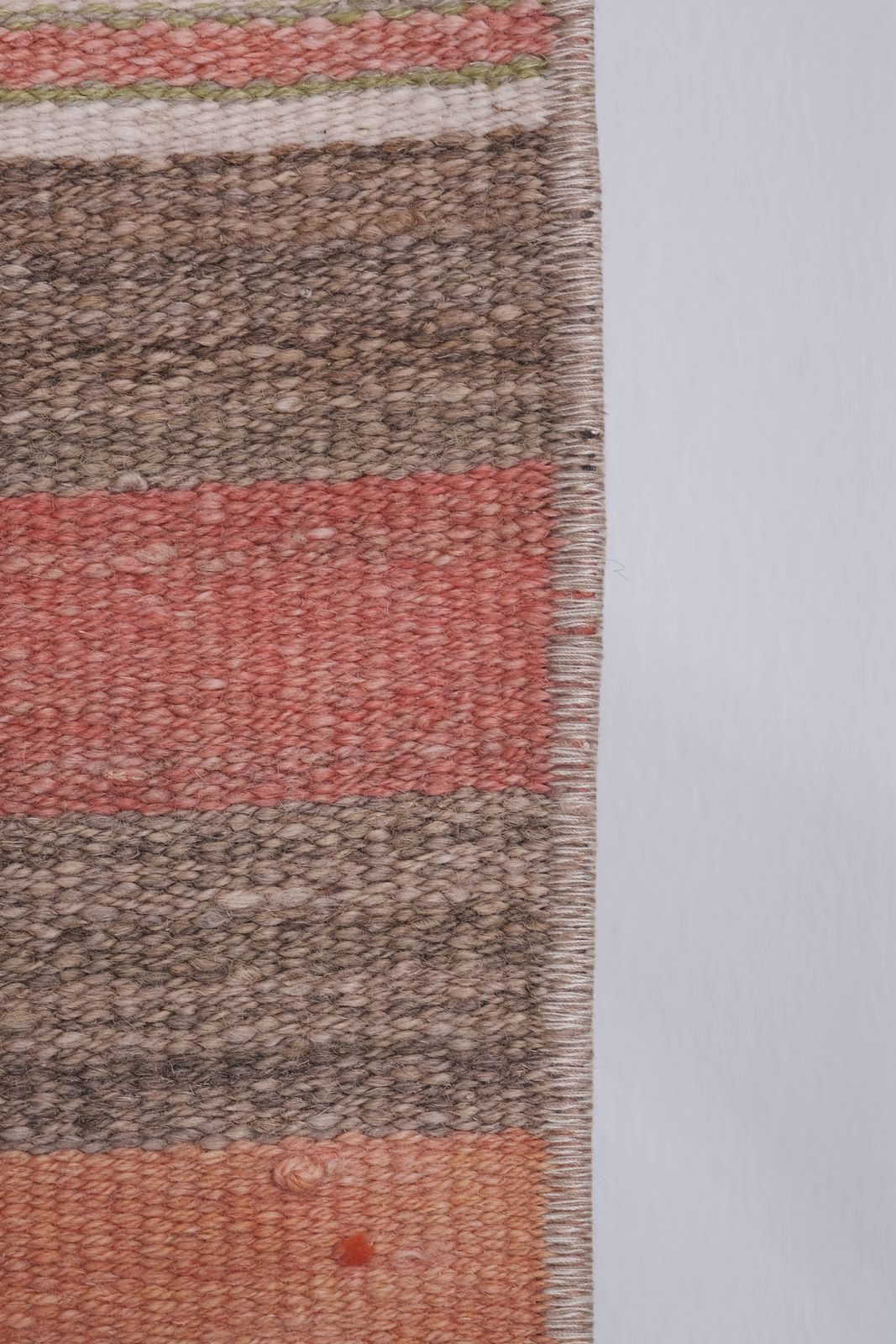1970s Vintage Turkish Wool Brown Kilim Runner Rug 2'6'' X 11'7'' photo vintage