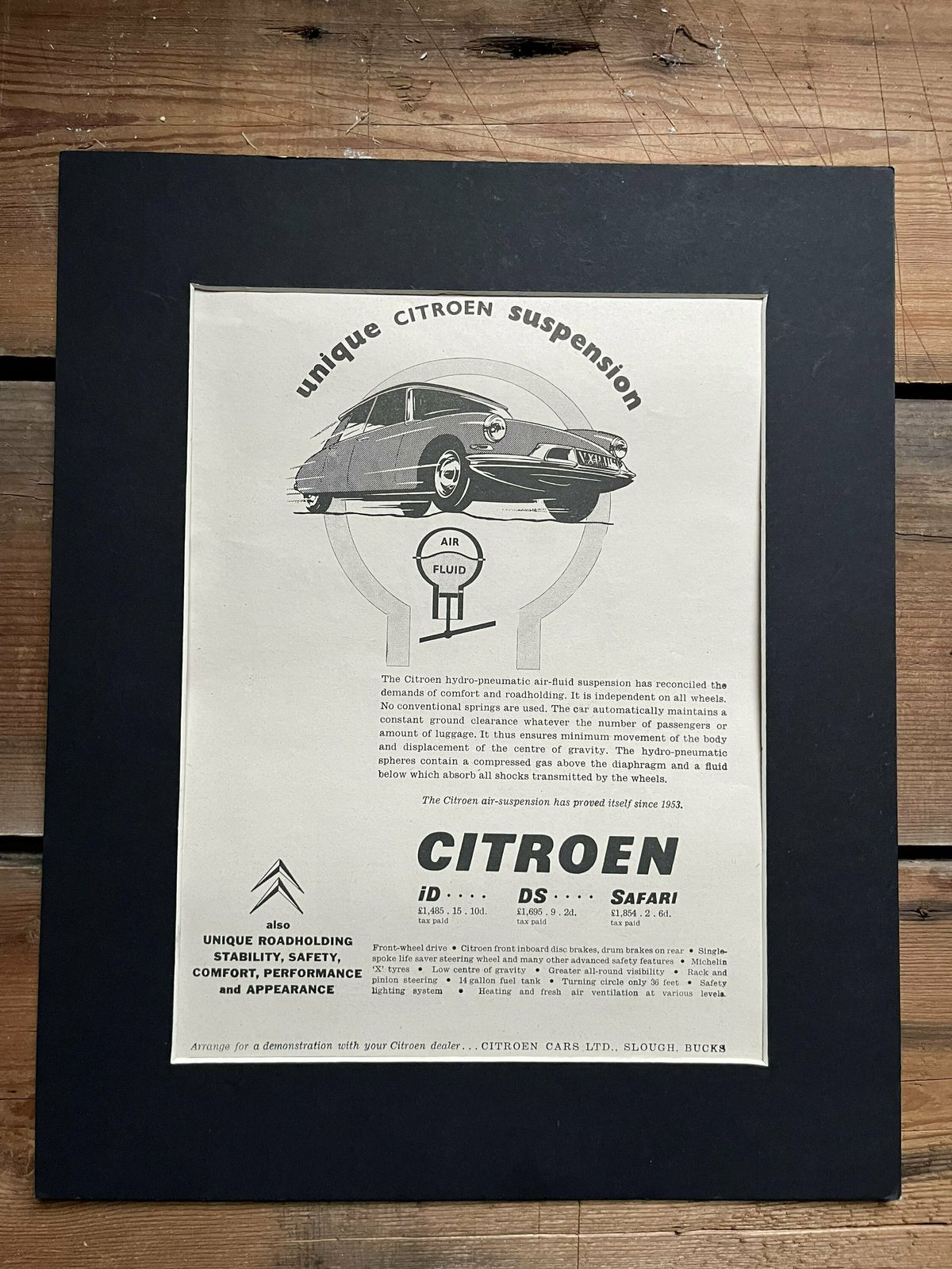 Citroen Id 19 Vintage Autosport Print 1961