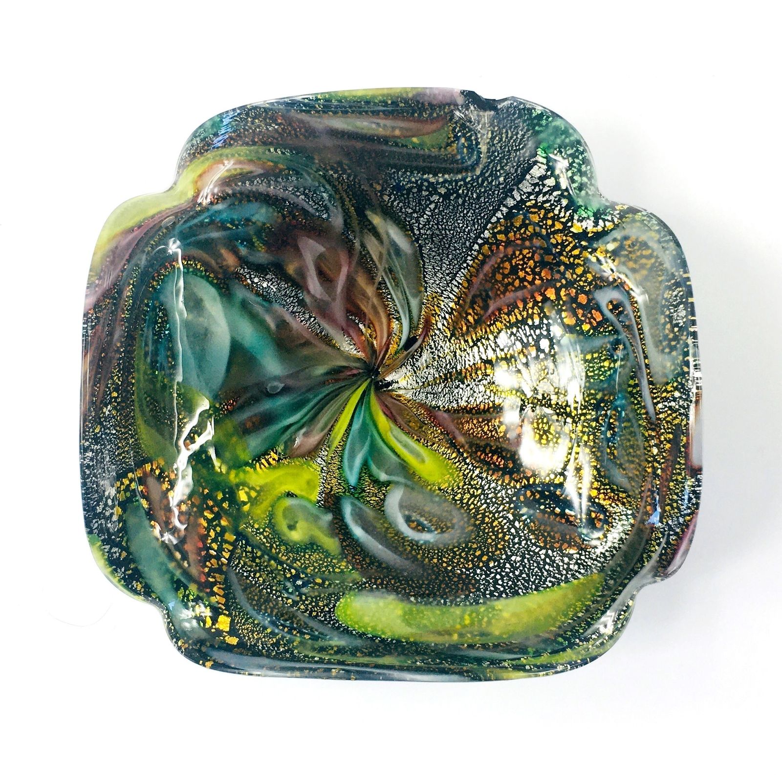 Pair Of Tutti Frutti Murano Glass Bowls By Dino Martens, Italy, 1950s photo vintage