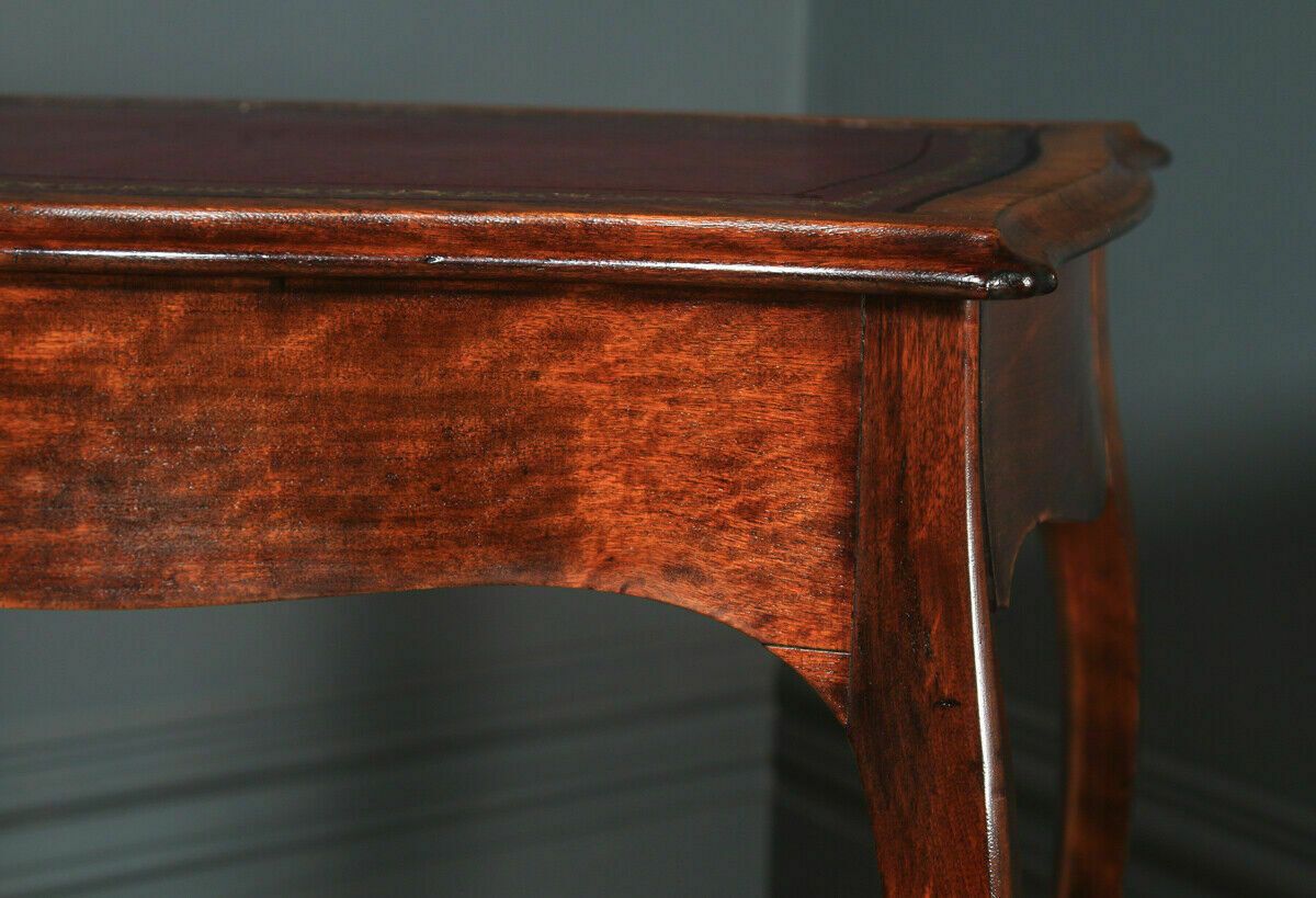 Antique French Louis XV Style Walnut & Leather Occasional Writing Table photo Furniture
