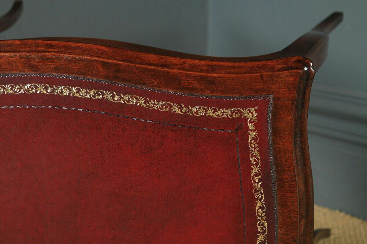 Furniture Antique French Louis XV Style Walnut & Leather Occasional Writing Table photo