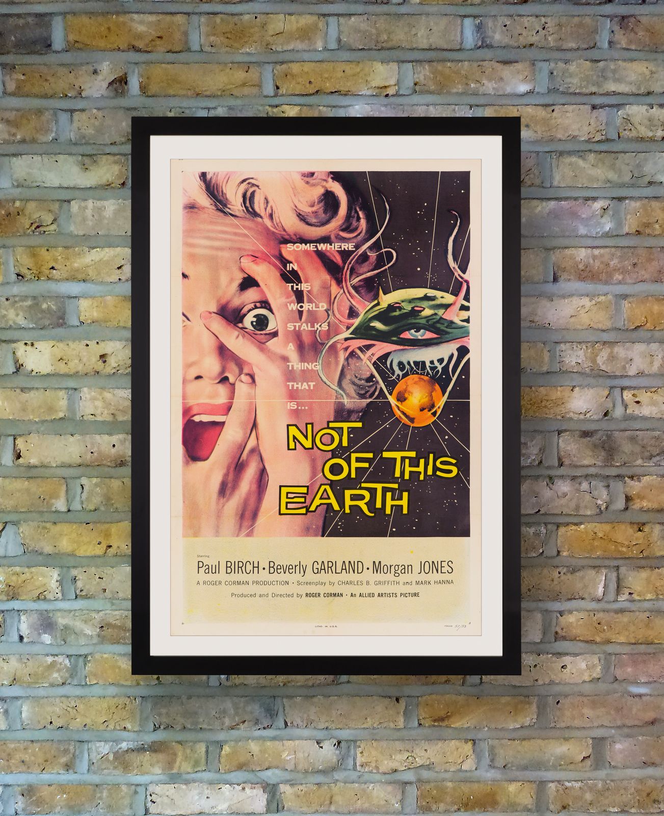 'Not Of This Earth' Original Vintage Us One Sheet Film Poster By Albert Kallis, 1957 photo furniture