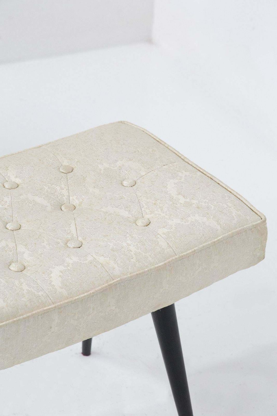 Italian Mid Century Stools In Wood And Brocade photo 1633.0