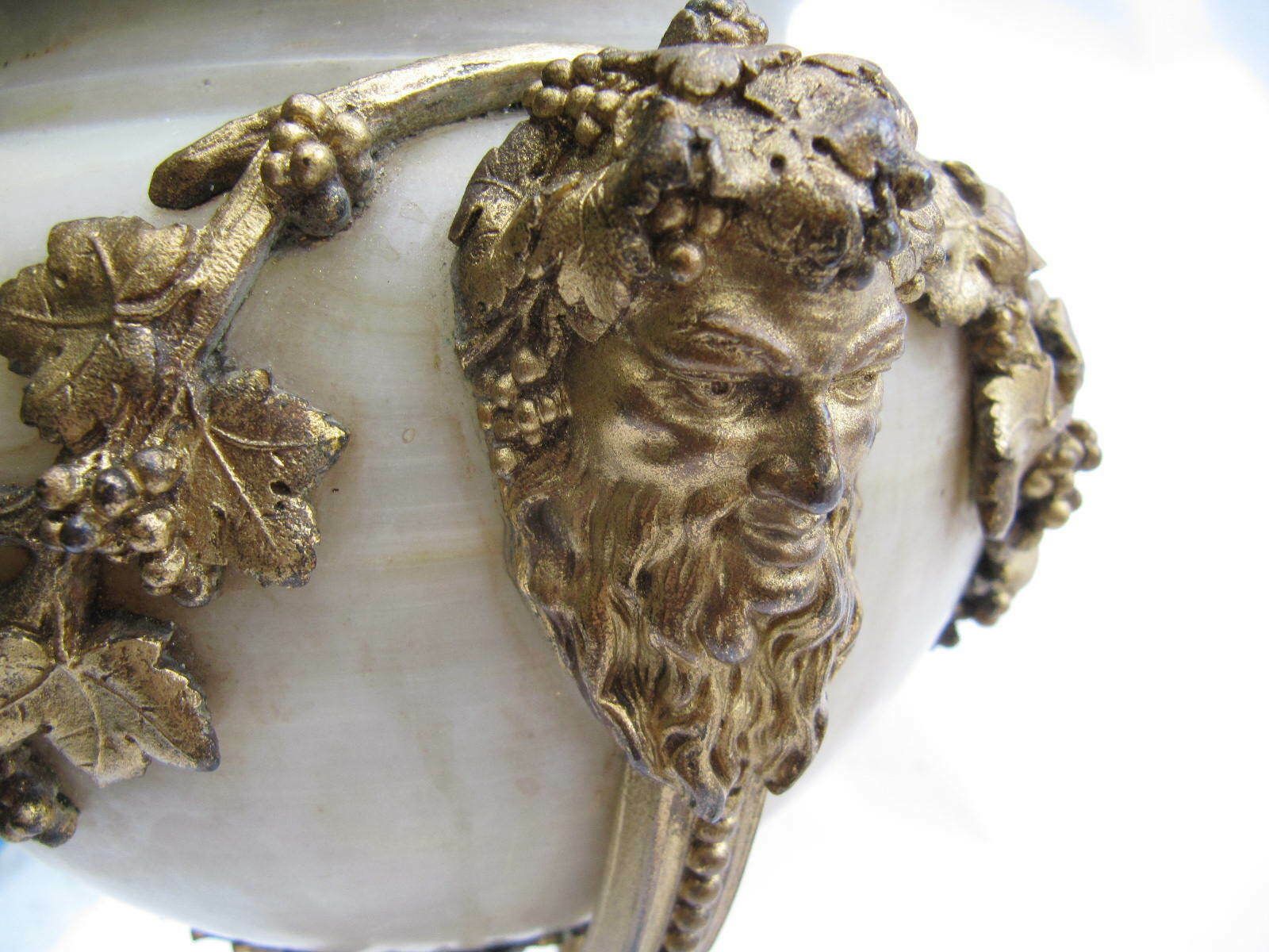 Marble And Ornate French Ormolu Urn Possibly By Ferdinand Barbedienne Bacchus Wine Cooler Or Jardiniere Centerpiece ? 19th C photo 495.0