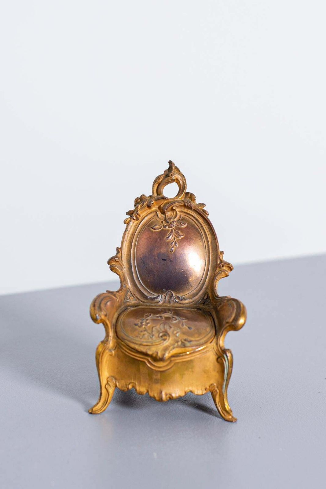 Miniature Of A Jewellery Box In Gilt Bronze Paris France Circa 1800 photo furniture