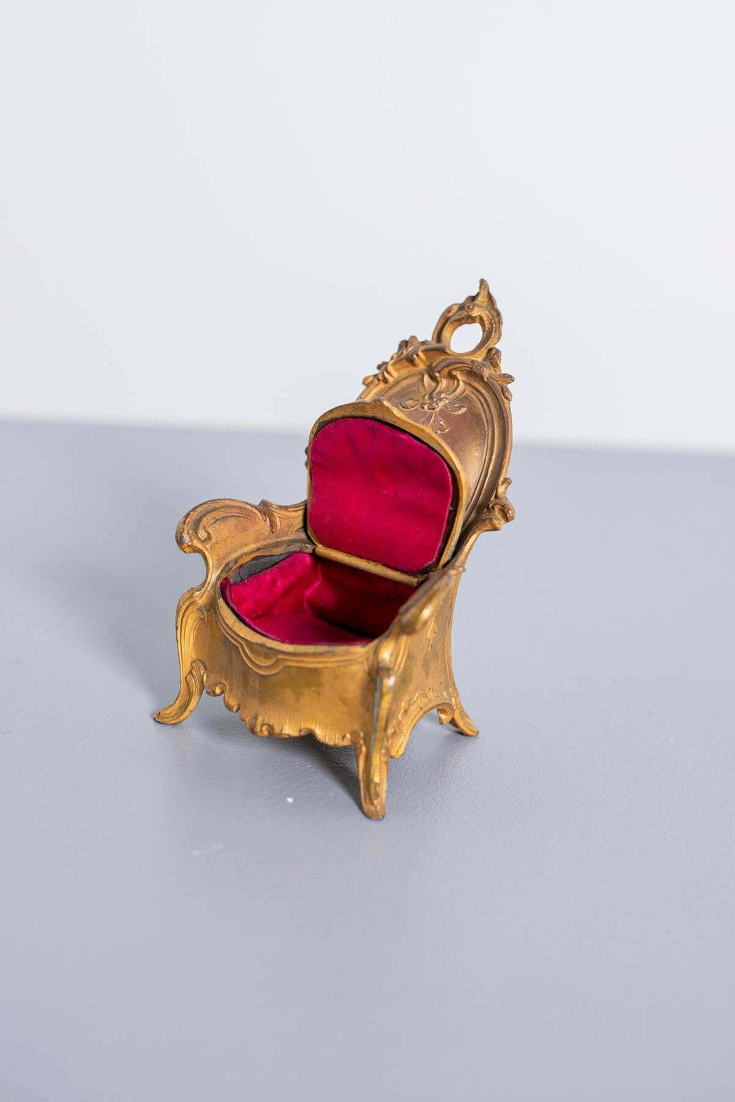 Miniature Of A Jewellery Box In Gilt Bronze Paris France Circa 1800 photo Home Decor