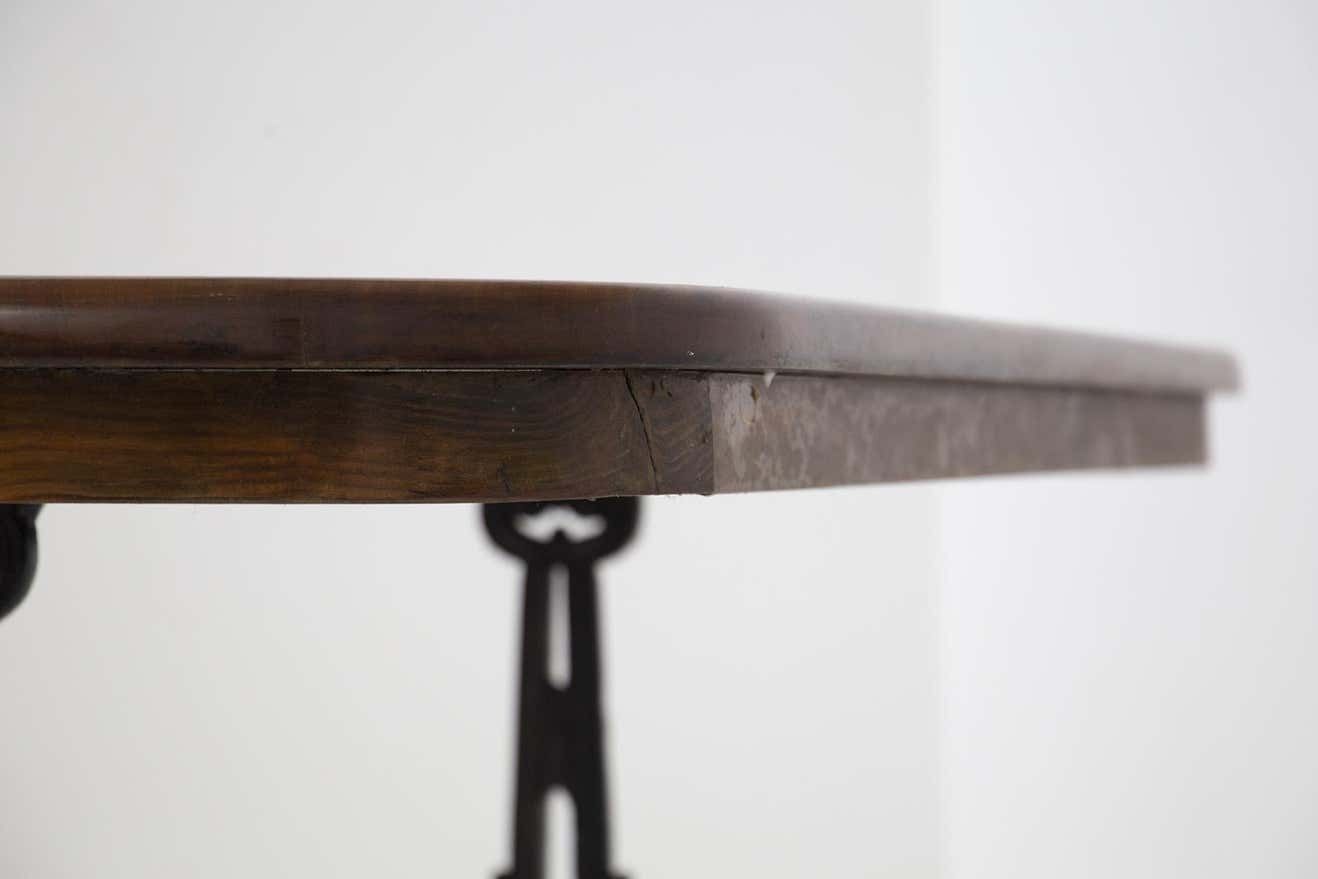 Cast Iron English Outside Table Victorian In Black And Wood photo buy