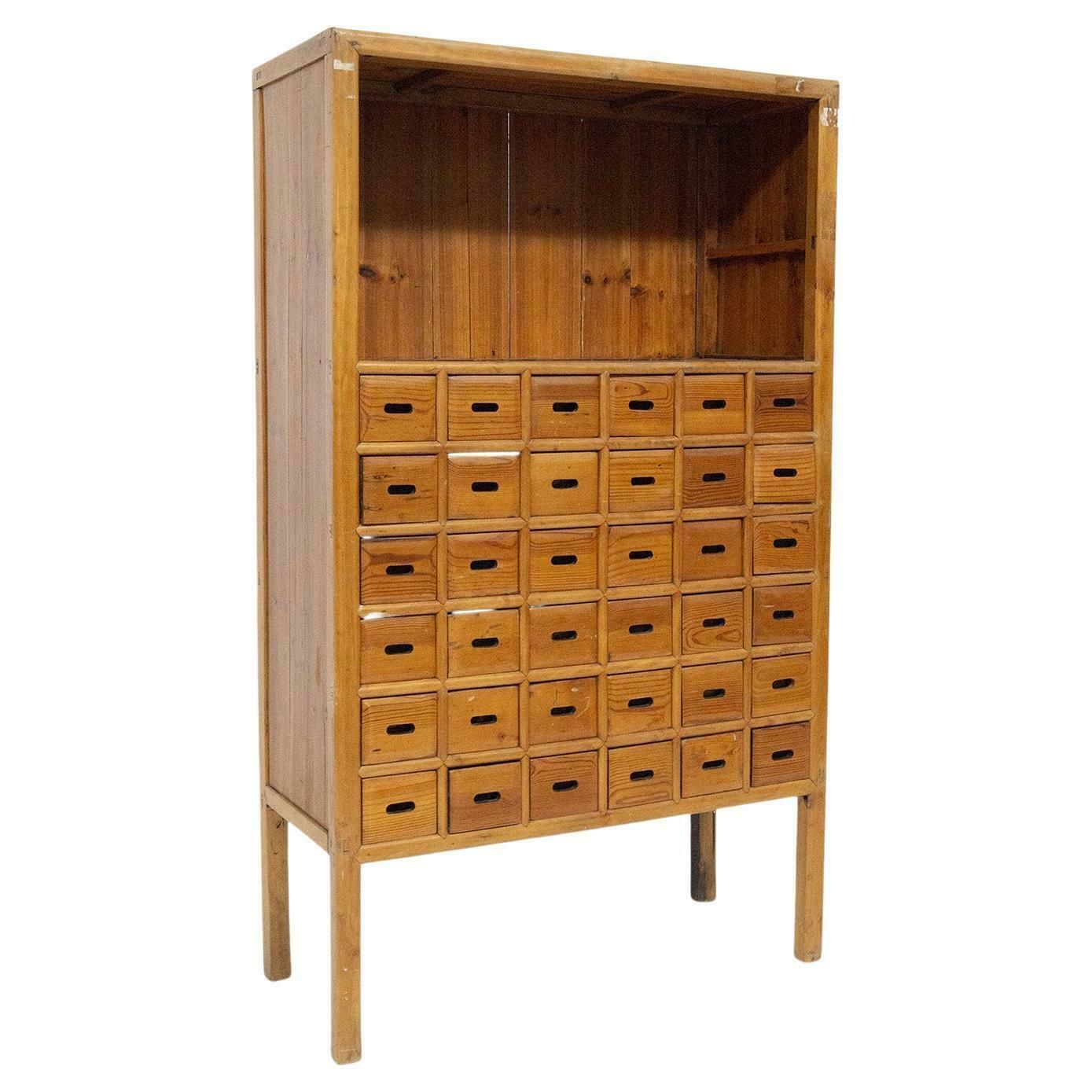Italian Wooden Storage Cabinet With Drawers