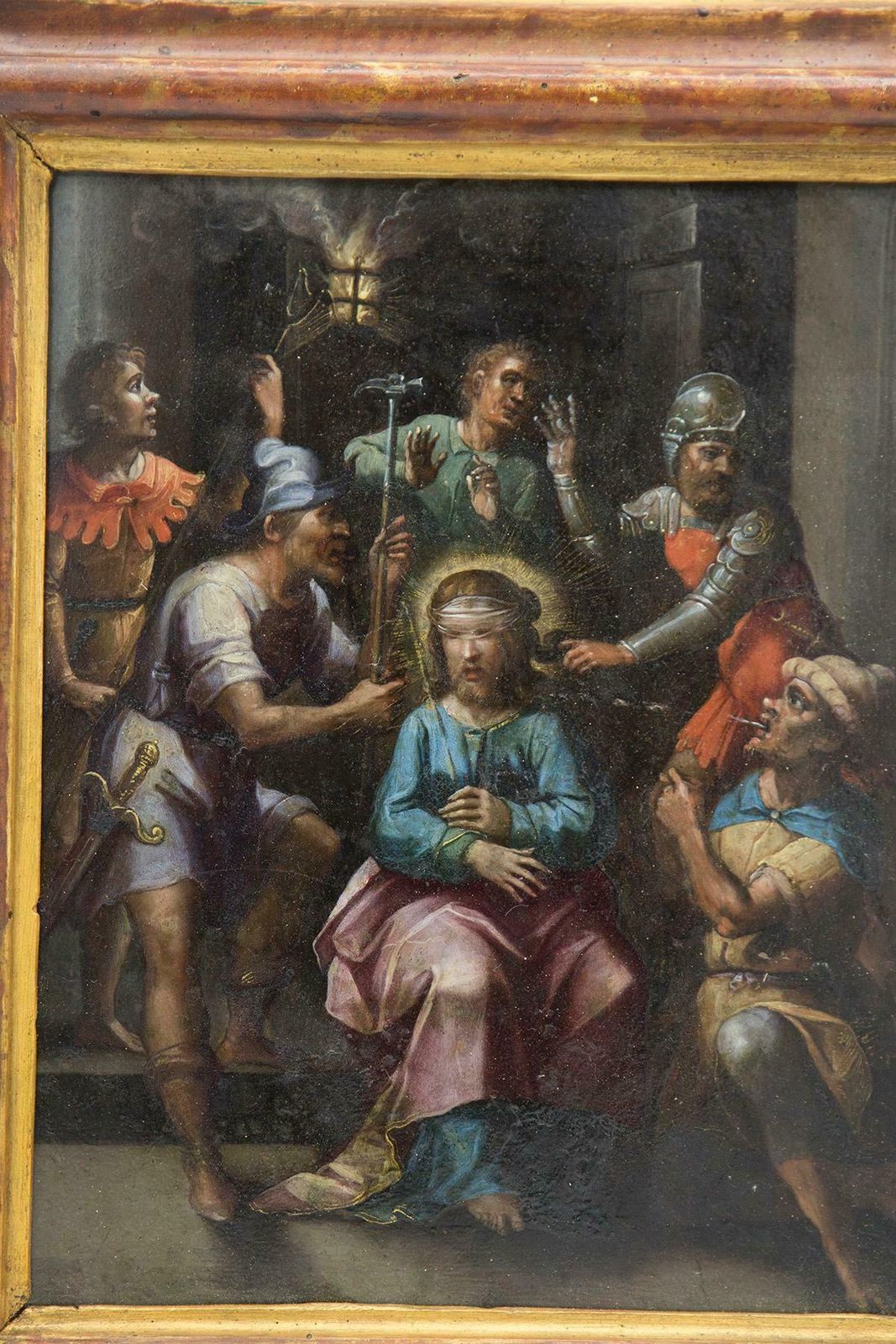 Antique Painting On Copper, "The Mockery Of Christ” photo Art