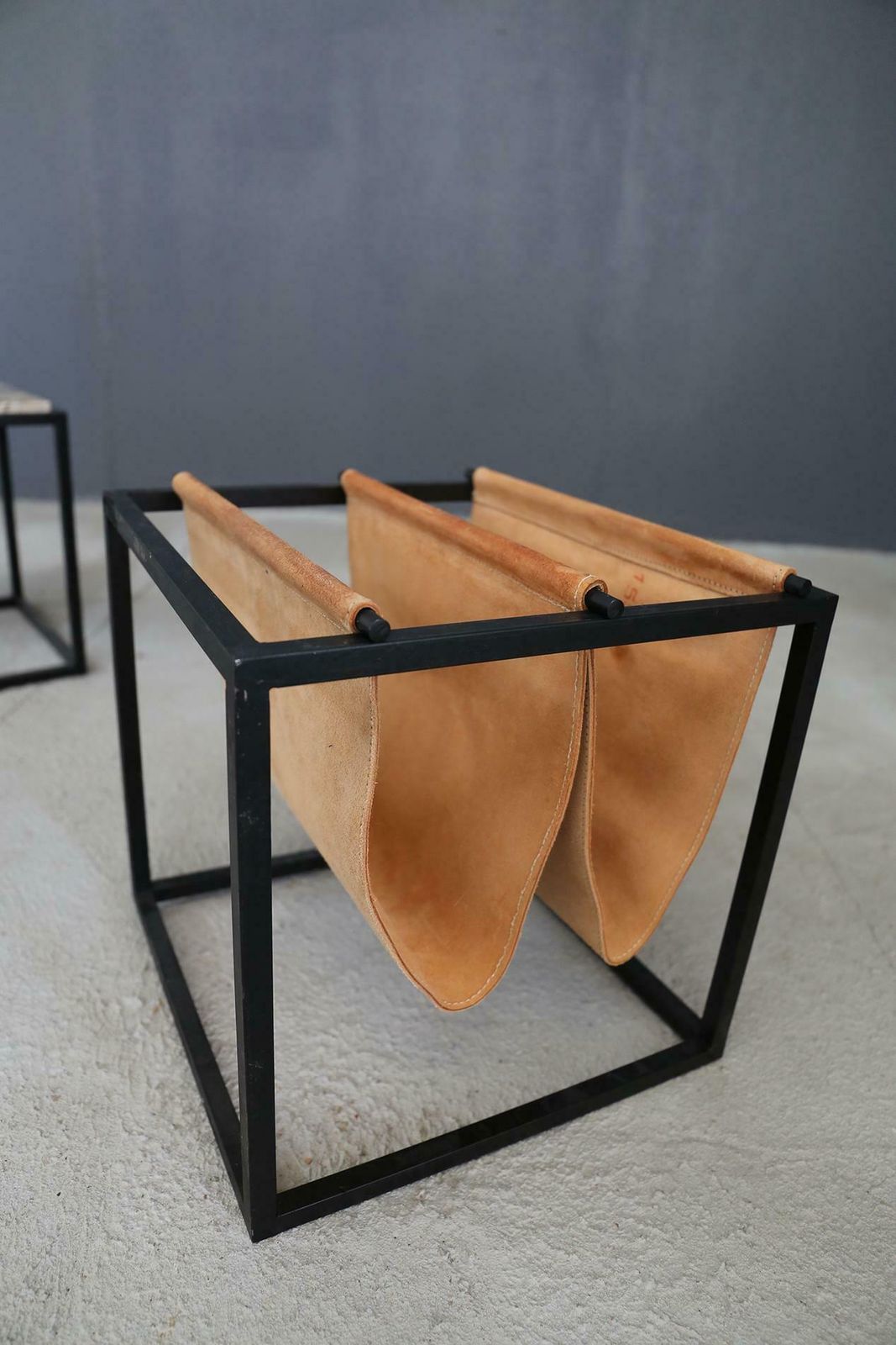 Brazilian Modern Magazine Rack In Marble And Iron With Coffee Table, 1965 photo Home Decor