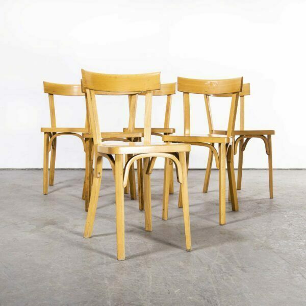 1950’s French Baumann Blonde Slim Back Bentwood Dining Chairs – Various Quantities Available photo 132.0