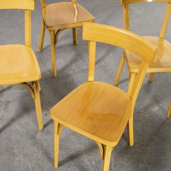 photo furniture 1950’s French Baumann Blonde Slim Back Bentwood Dining Chairs – Various Quantities Available