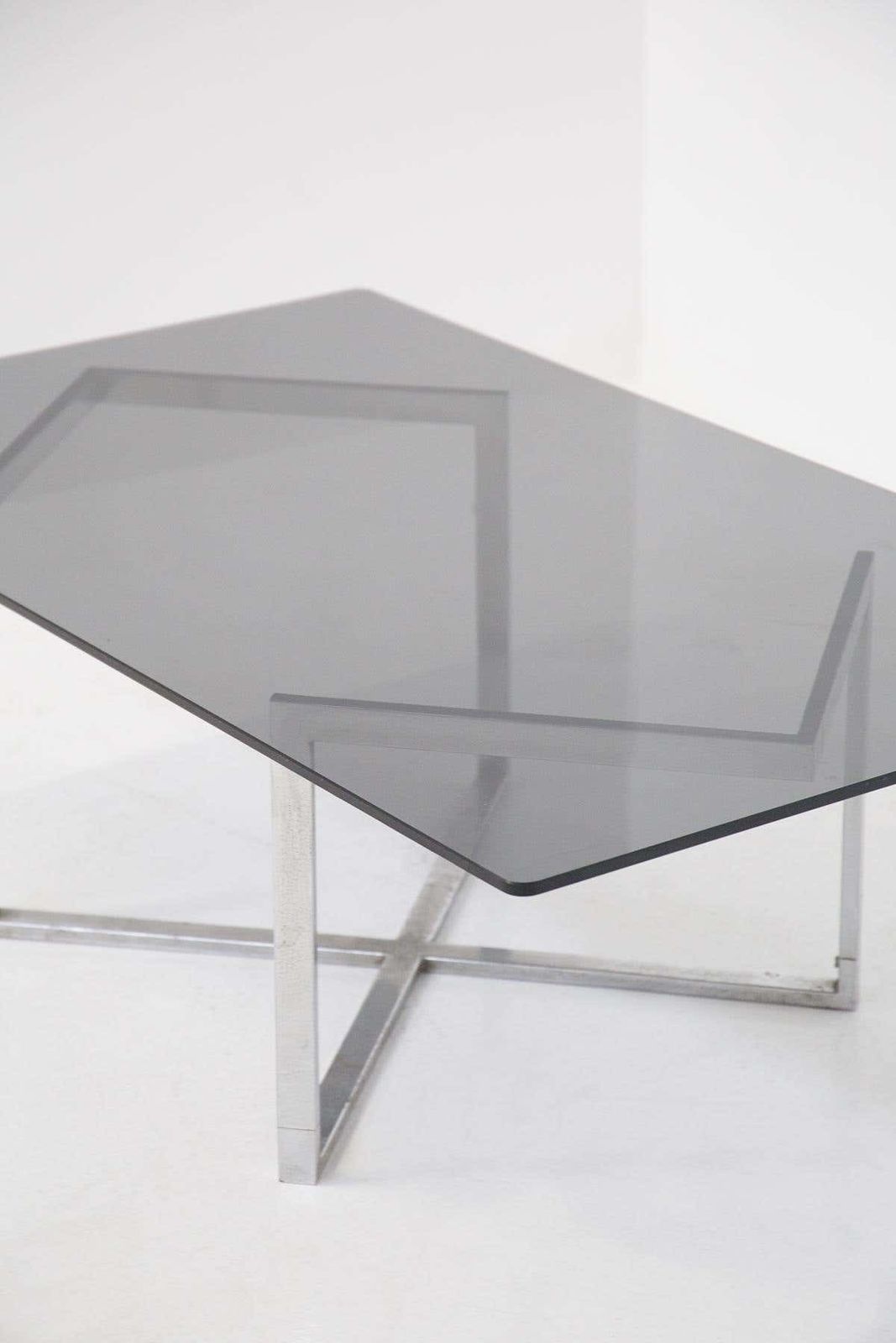 Smoking Table In Glass And Steel By Vittorio Introini From Vip''S Residence photo for sale