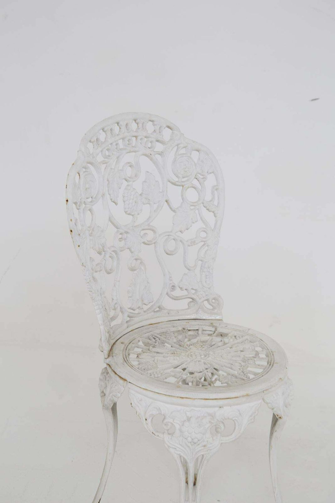 Victorian English Cast Iron Chairs And Original Fabric photo vinterior
