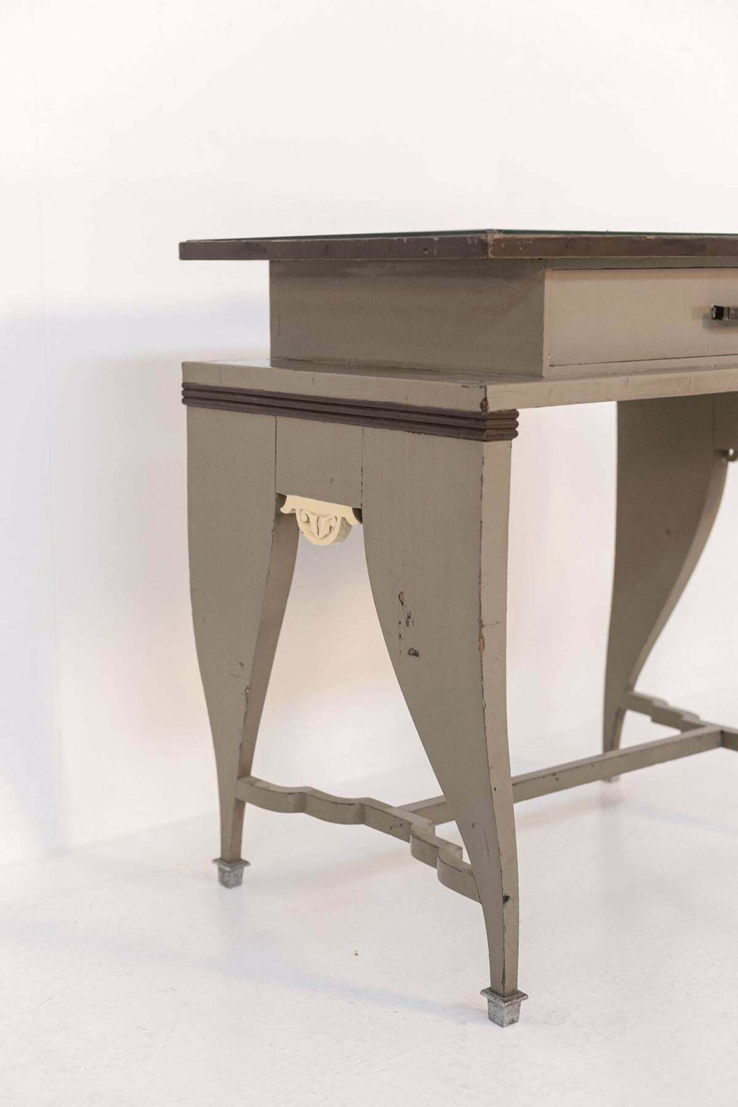 Vintage Jewellery Cabinet In Green Wood Attr. To Gio Ponti photo for sale