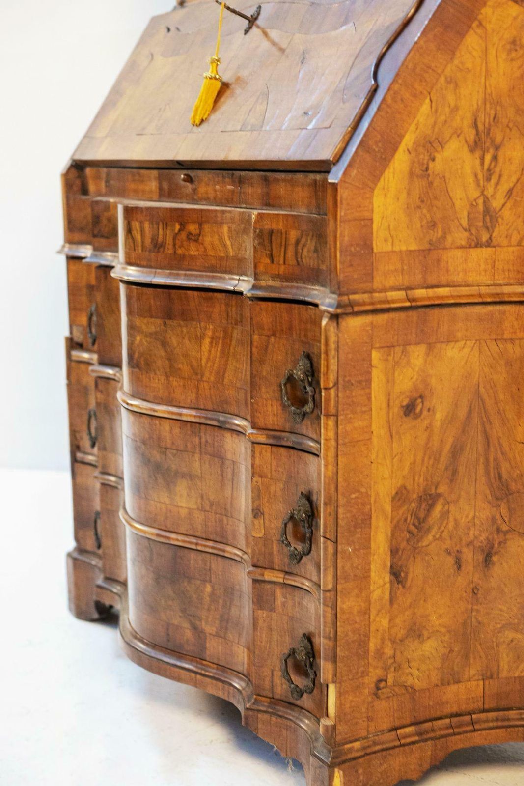 Louis XV Style Walnut Root Cabinet 19th Century photo vintage