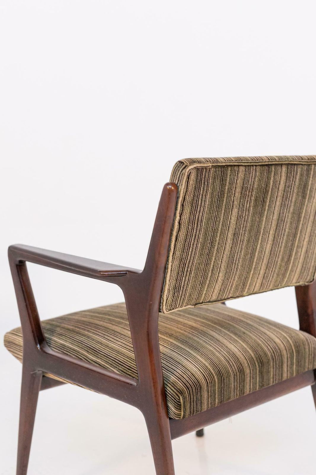 Italian Armchair Pair Attributed To Gio Ponti In Original Velvet photo vintage