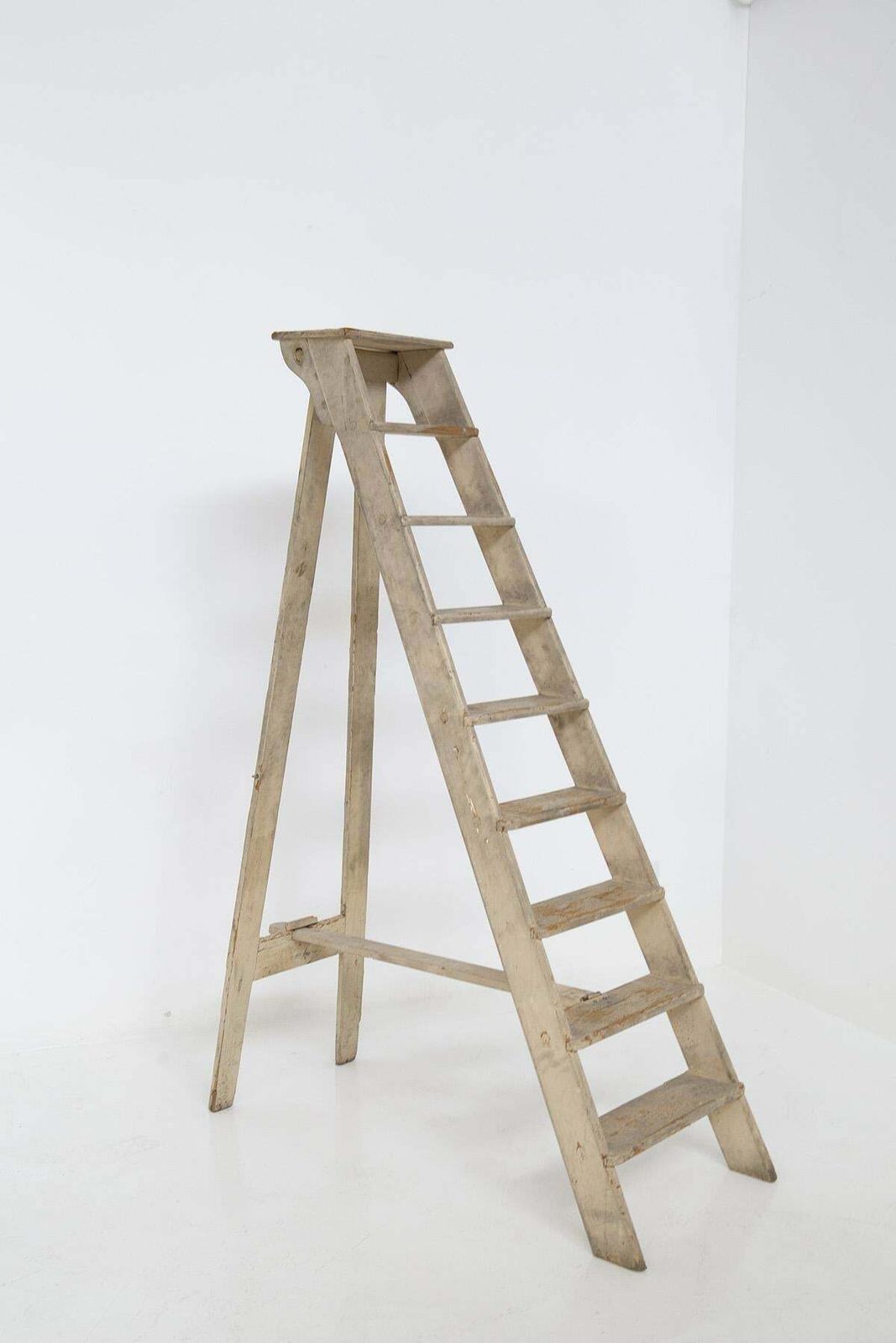 Antique Italian Decorative Staircase In Beige Wood photo for sale