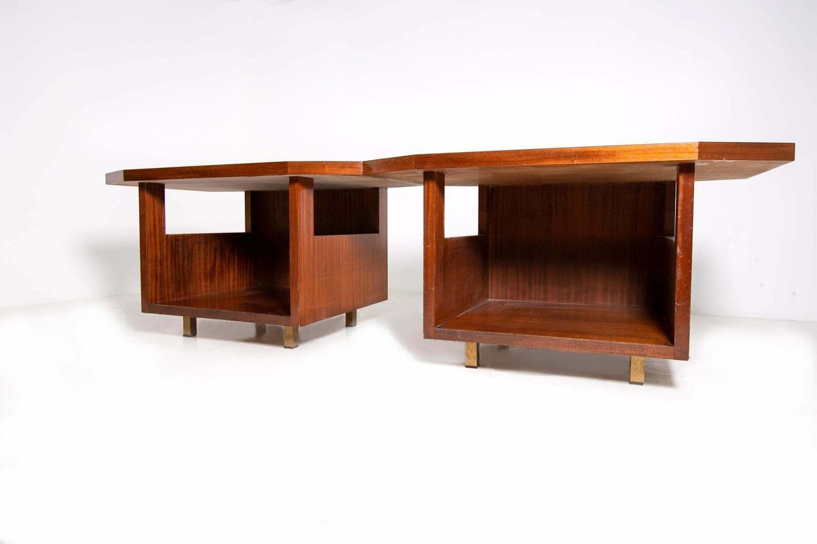 photo vinterior Pair Of Modular Consoles By Vito Sangirardi For Pallante Store, Bari Italy 1950s