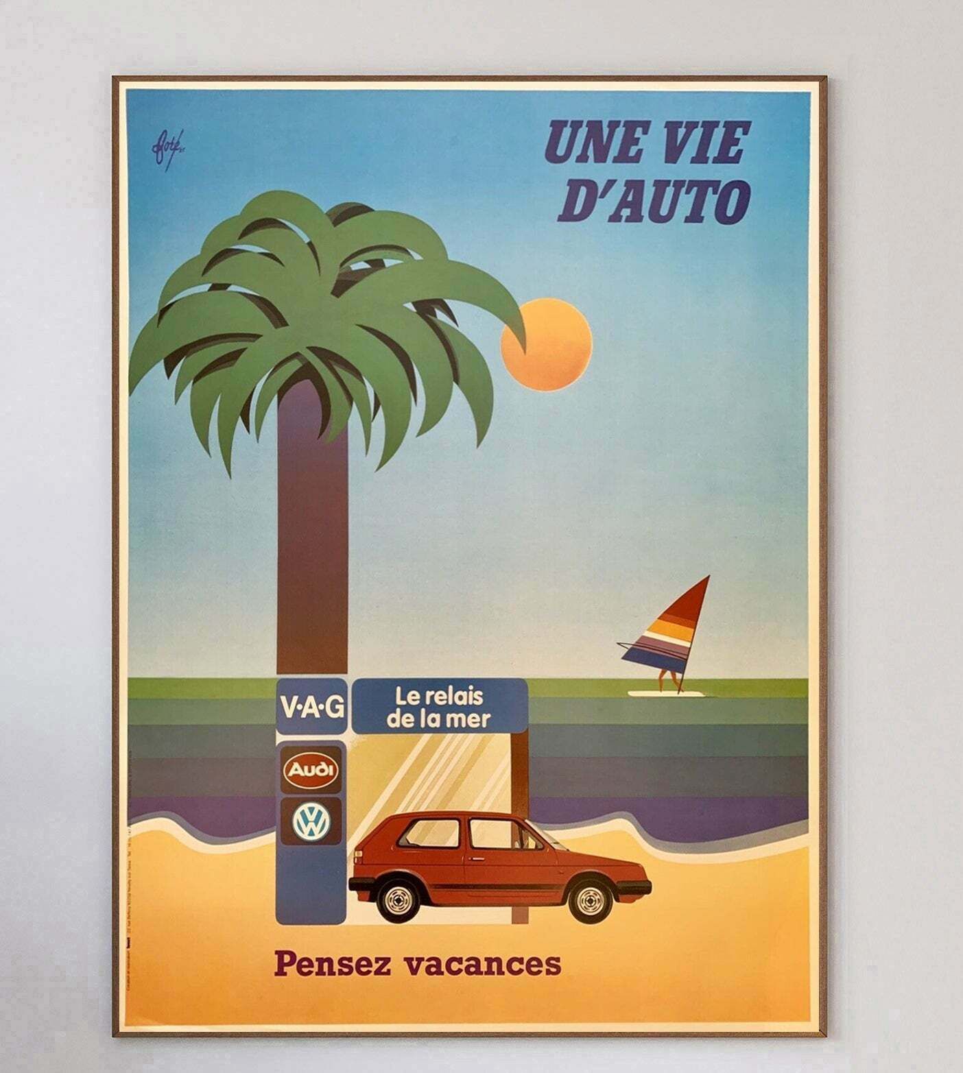 A Life Of Auto   Audi Volkswagen Original Vintage Poster photo 530.0