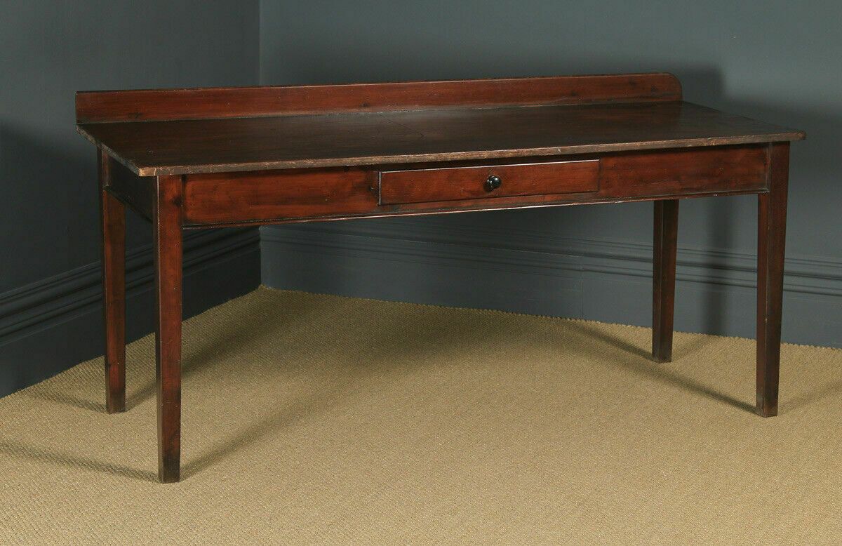 Georgian Regency Pair Of 6ft Pine Scullery Refectory Kitchen Serving Dining Tables photo buy
