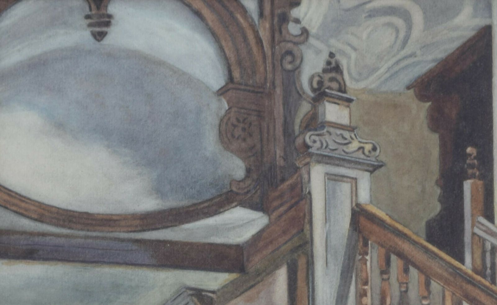 E Staircase, Second Court, St John’s College, Cambridge (Circa 1915) photo Art