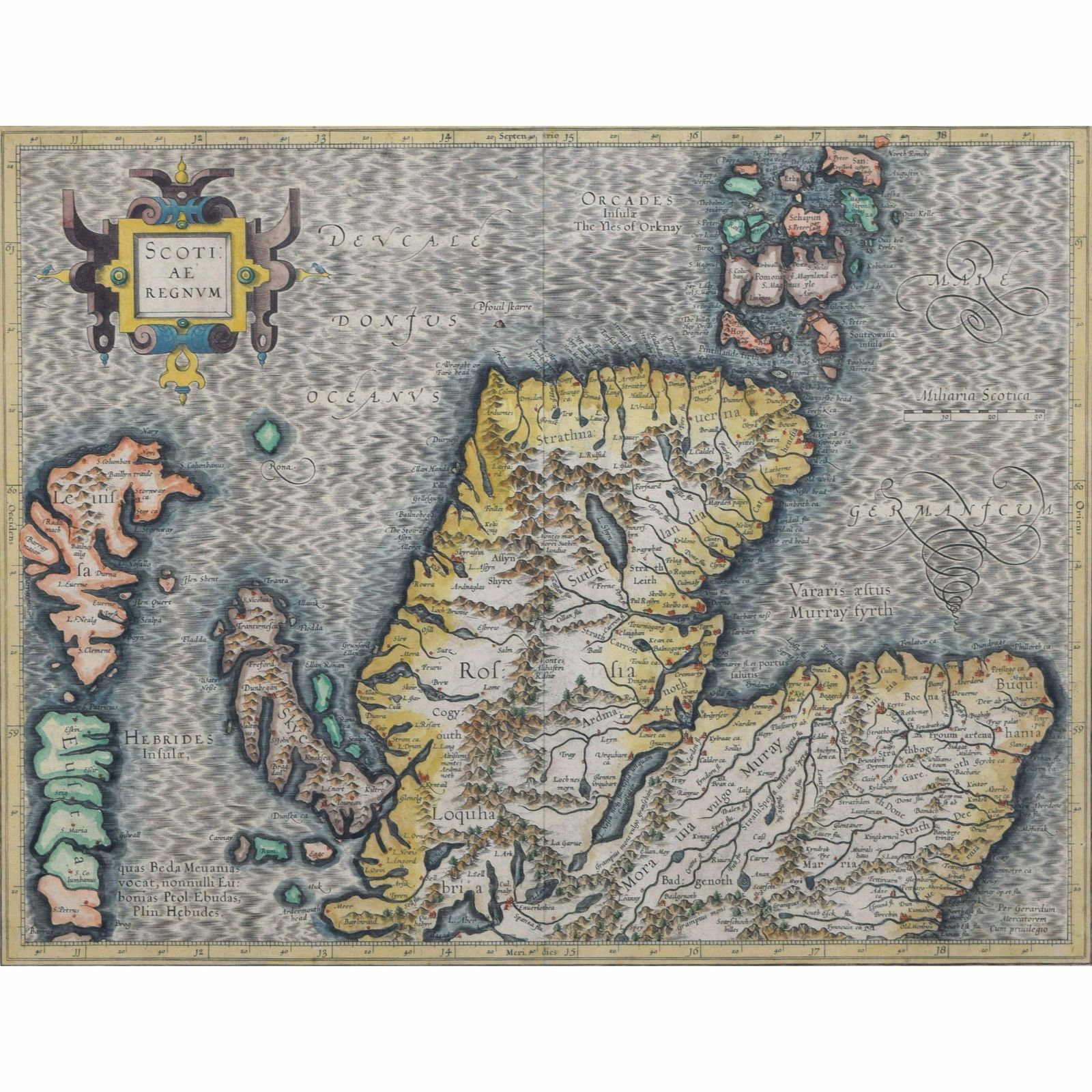 Gerardus Mercator (1512 – 1594) Map Of The North Of Scotland (1683)