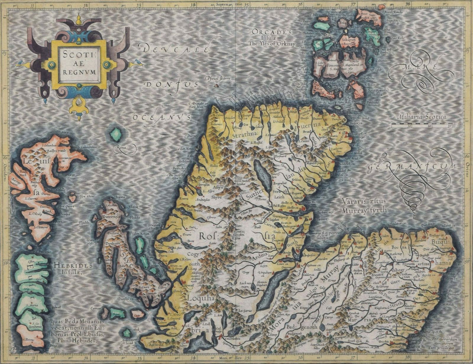Gerardus Mercator (1512 – 1594) Map Of The North Of Scotland (1683) photo buy