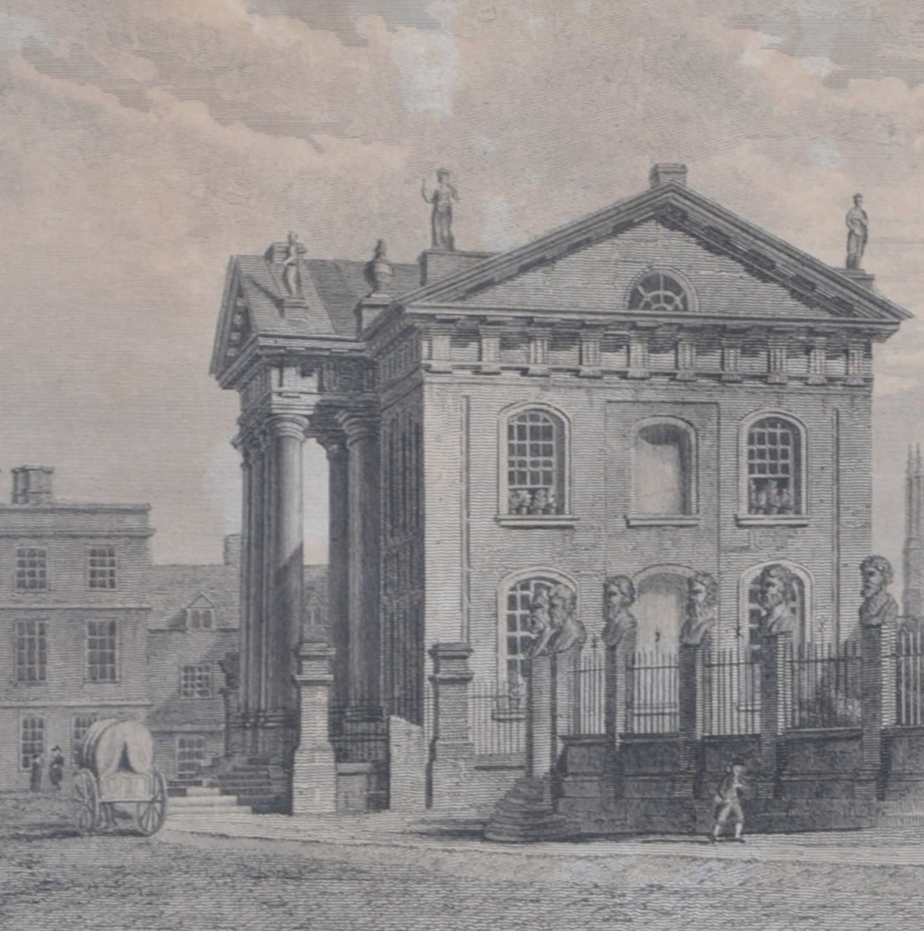 James Basire II (1769 – 1822) After Edward Dayes (1763 – 1804) A View Of The Theatre, Printing House, & C. (1800) photo for sale