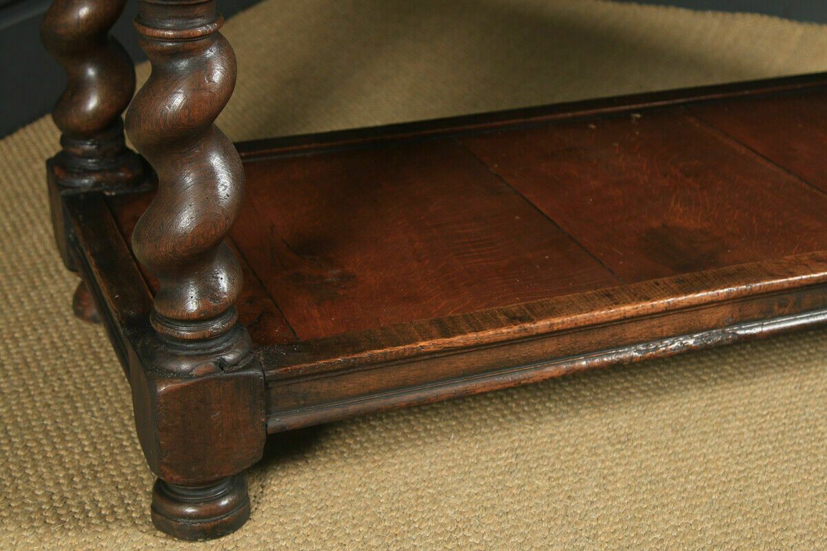 Antique English 17th Century Oak Inlaid Cupboard On Stand (Circa 1675 photo buy