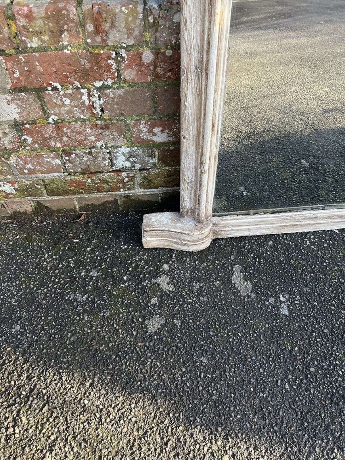 A Superb Large Antique English 19th C Arched Overmantle Mirror. photo for sale
