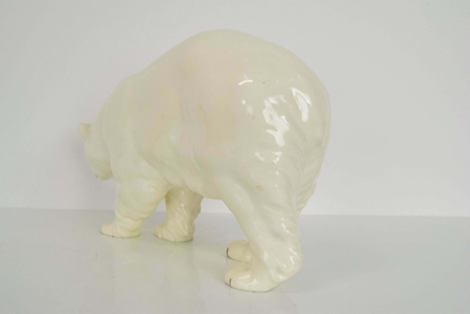 photo for sale Large Antique Czechoslovakia Porcelain Royal Dux Polar Bear Sculpture In 1925
