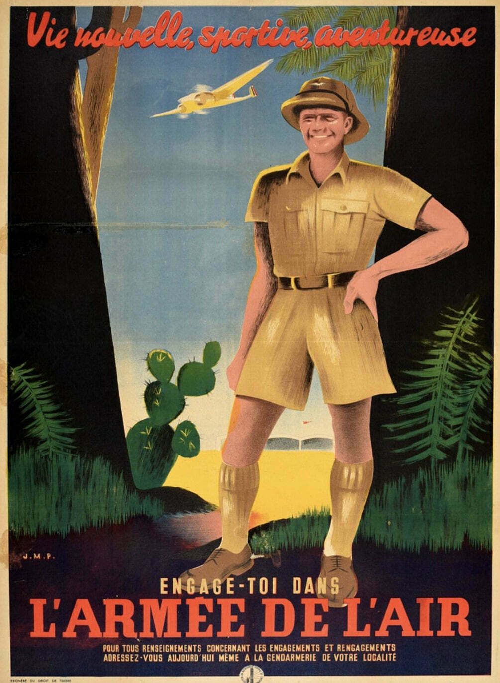 Air Force   L'armee De L'air Original Vintage Poster
