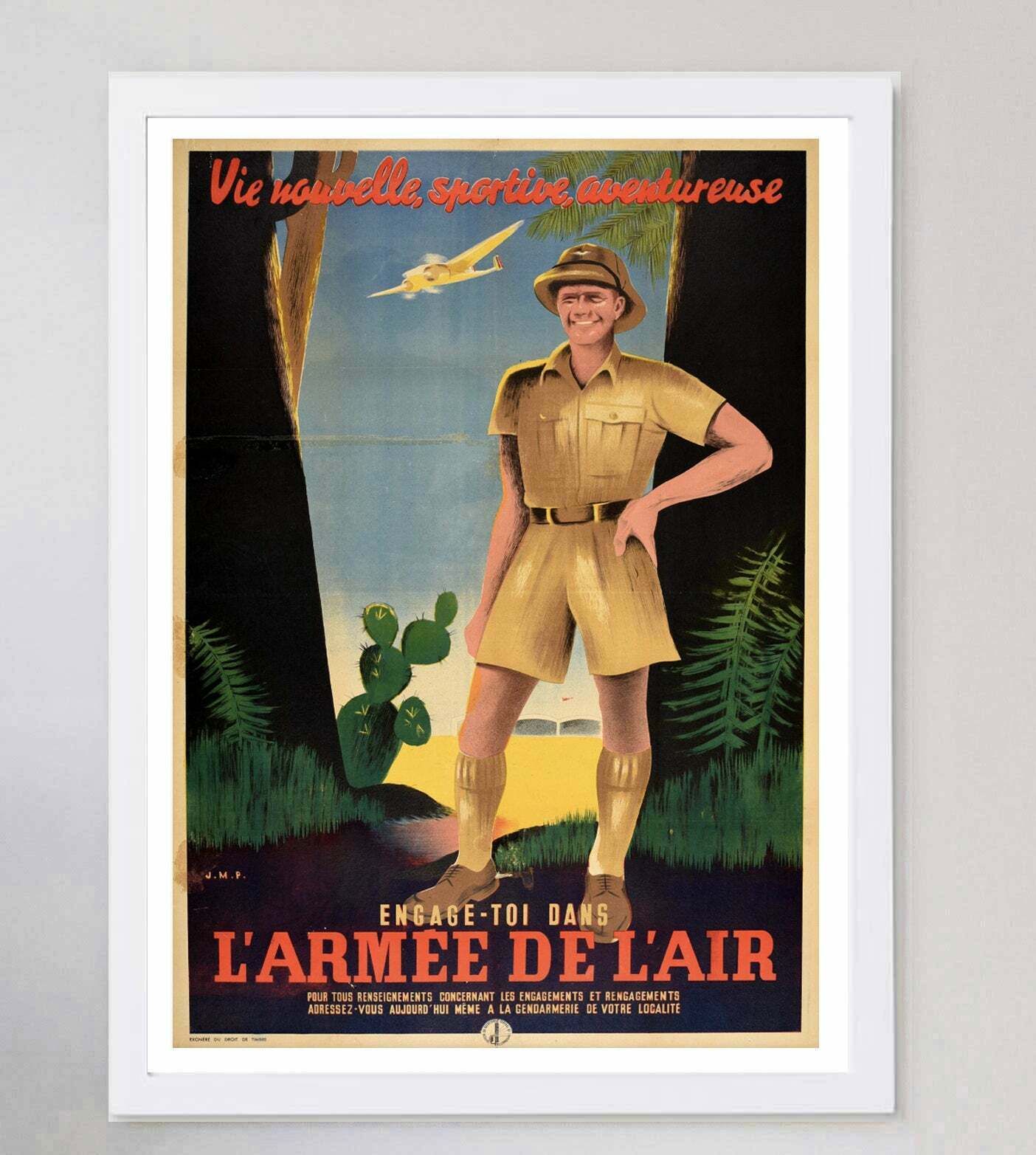 Air Force   L'armee De L'air Original Vintage Poster photo for sale