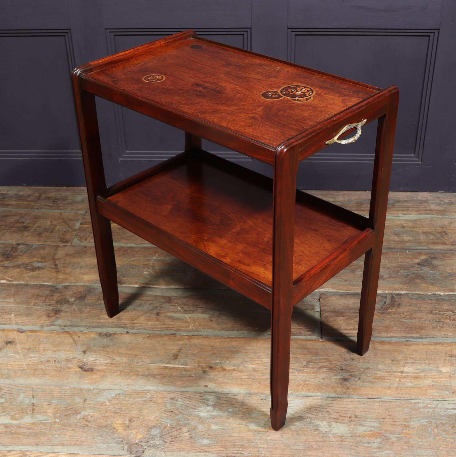 photo furniture Art Nouveau Bronze Mounted Marquetry Table By Majorelle