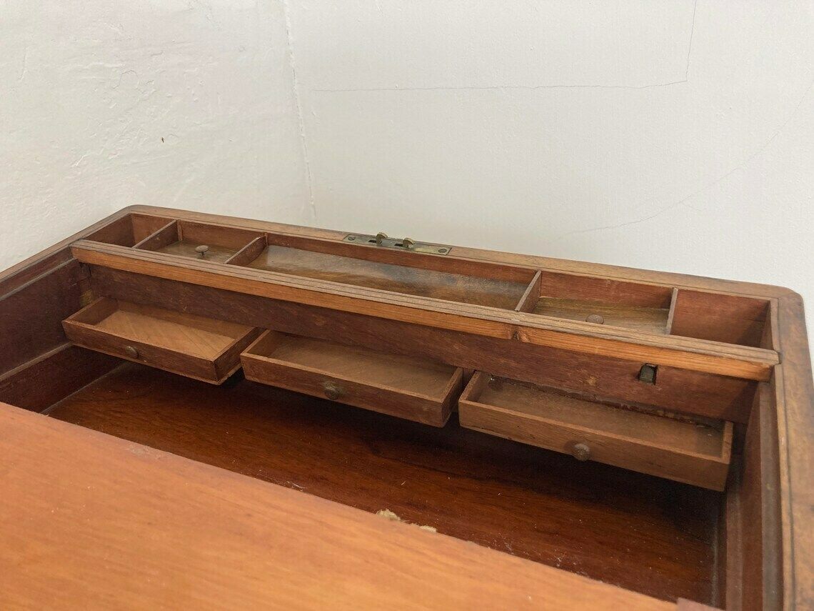 photo for sale Beautiful Antique Victorian 19th Century 1800’s Writing Slope Chest Box Marquetry Walnut Stunning