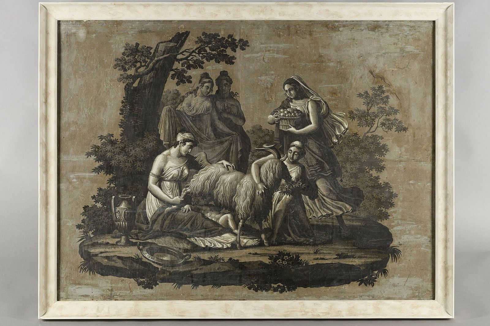 Wallpaper "Zeus Fed By The Goat Amalthée", Empire Period photo vinterior