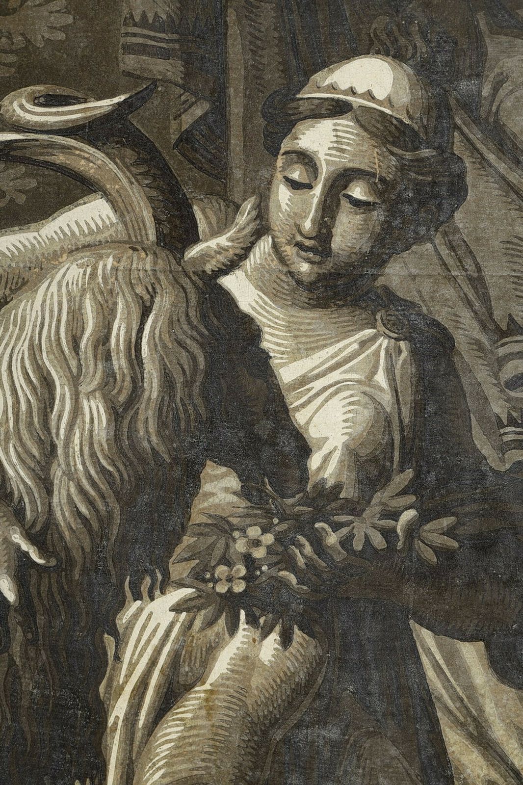 1677.0 Wallpaper "Zeus Fed By The Goat Amalthée", Empire Period photo