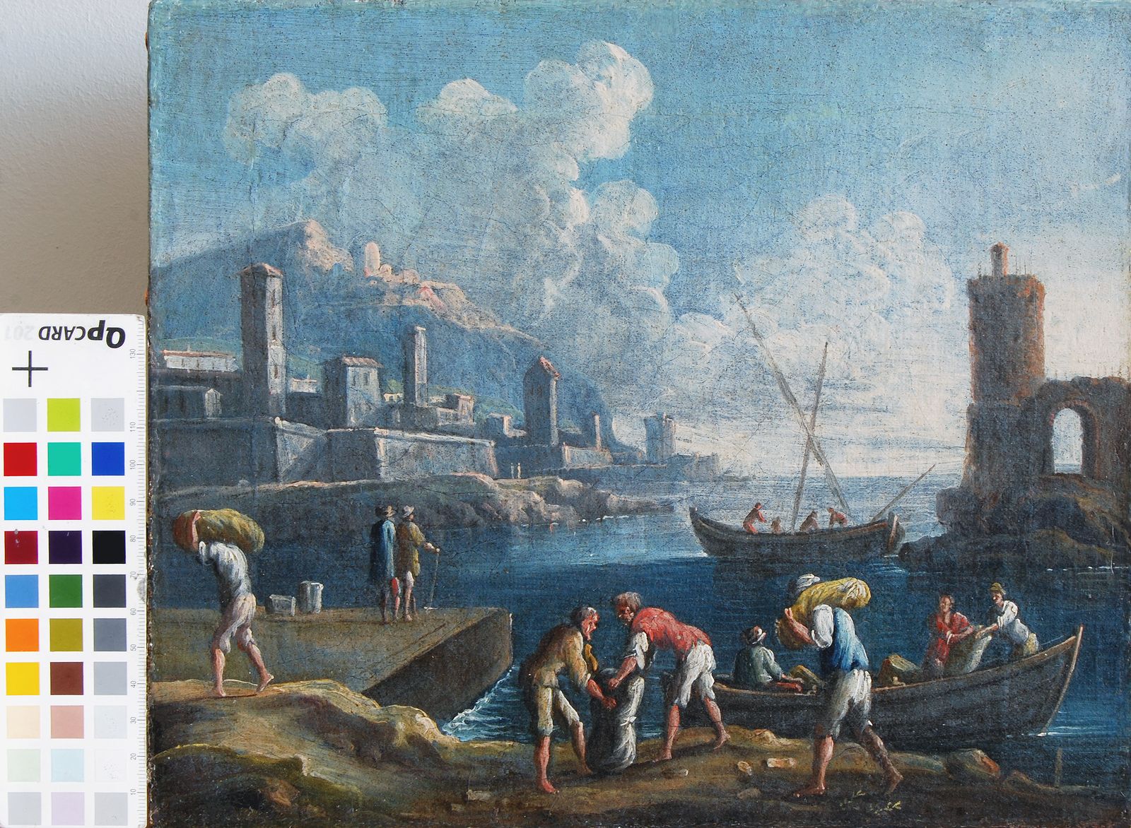 C. J. Vernet Port  Oil On Canvas. 22,7x27,1 Cm photo 7977.63