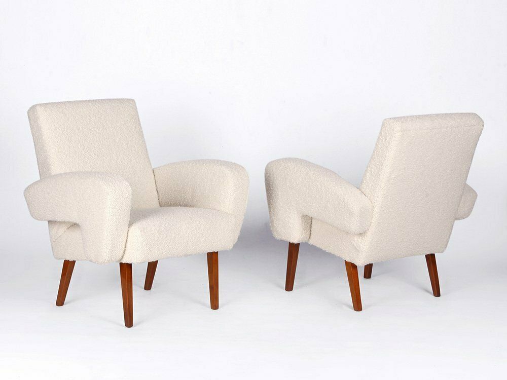 photo for sale Mid Century Boucle Armile Chair, 1960s From Jitona