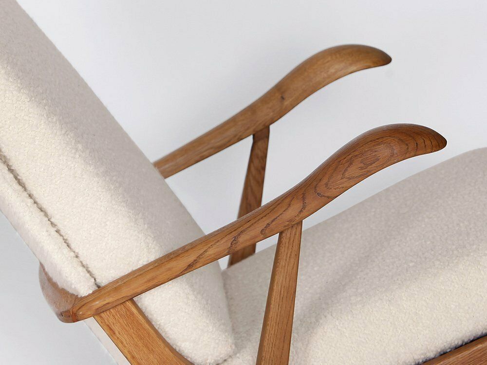 Mid Century Boucle Armile Chair, 1960s photo for sale