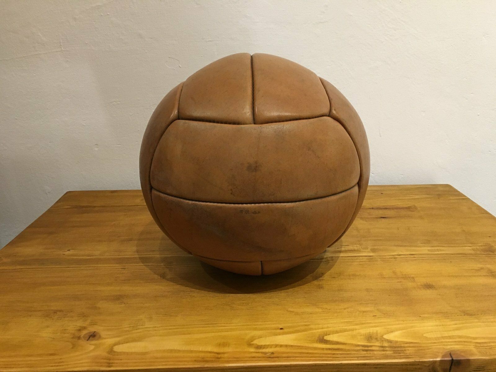 Vintage Leather Medicine Ball, 1930s