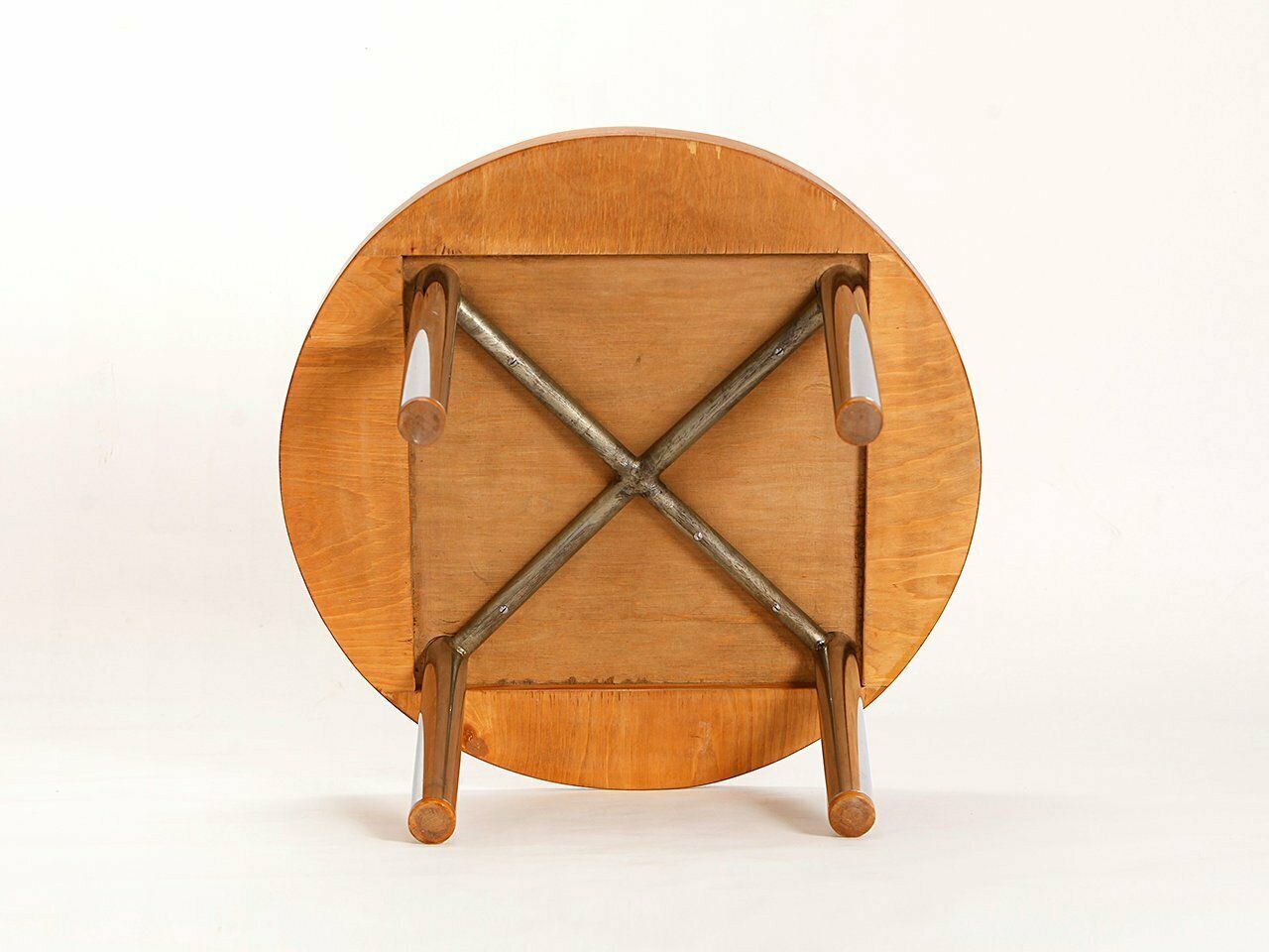 Vintage Steel & Wood Coffee Table, 1950s photo Furniture