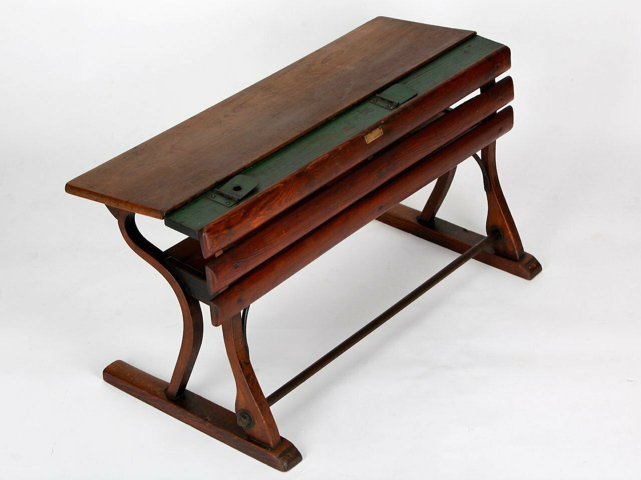 Vintage Czech School Desk From Dg Fischel & Söhne, Set Of 2 photo 1198.0