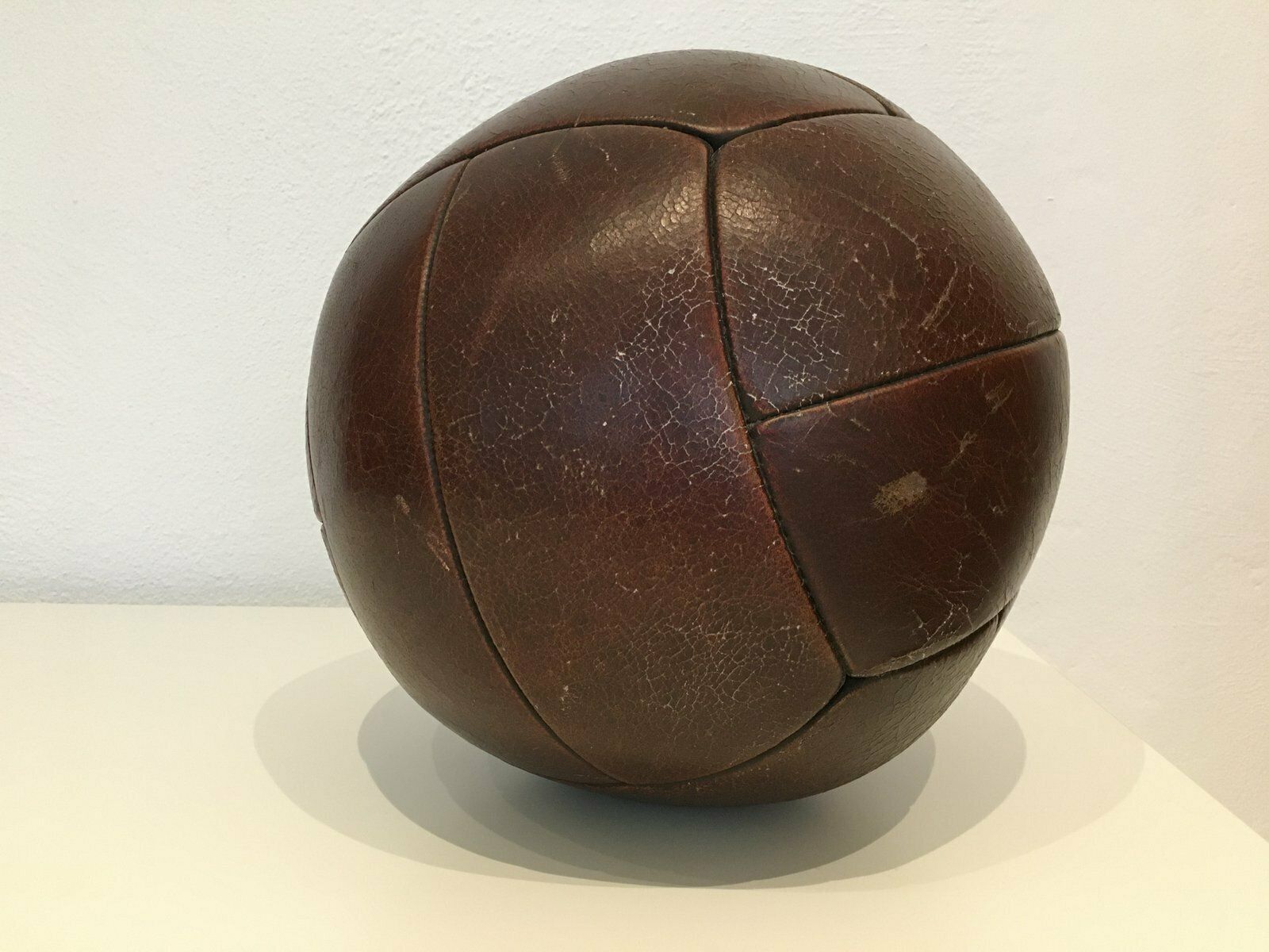 Vintage 4kg Leather Medicine Ball, 1930s photo vinterior